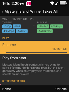 FlipFlex details page comparing the source file with what will be played