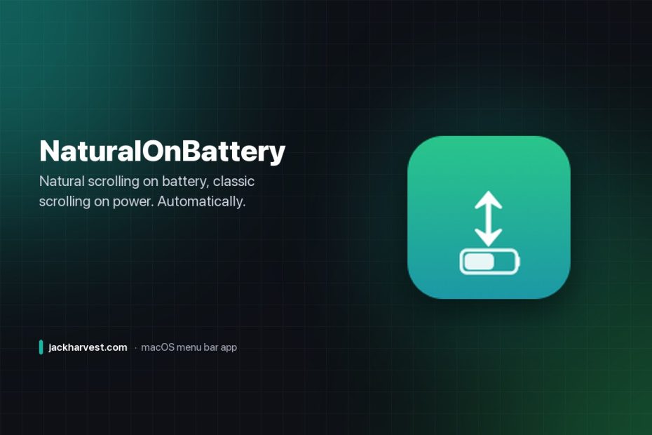 NaturalOnBattery: natural scrolling on battery, classic on power