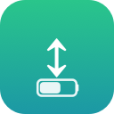 NaturalOnBattery icon: an up/down arrow over a battery on a green-to-teal square