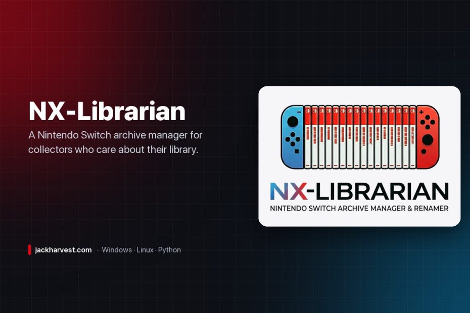 NX-Librarian: a Nintendo Switch archive manager