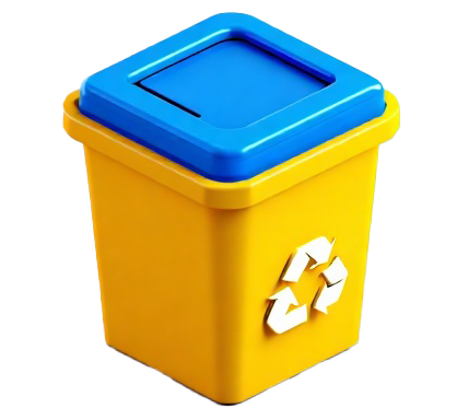 PatchCleanerPS icon: a yellow recycling bin with a blue lid
