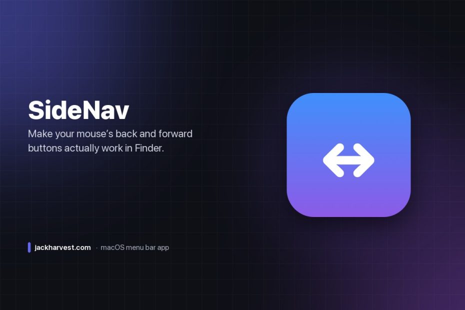 SideNav: make your mouse’s back and forward buttons work in Finder
