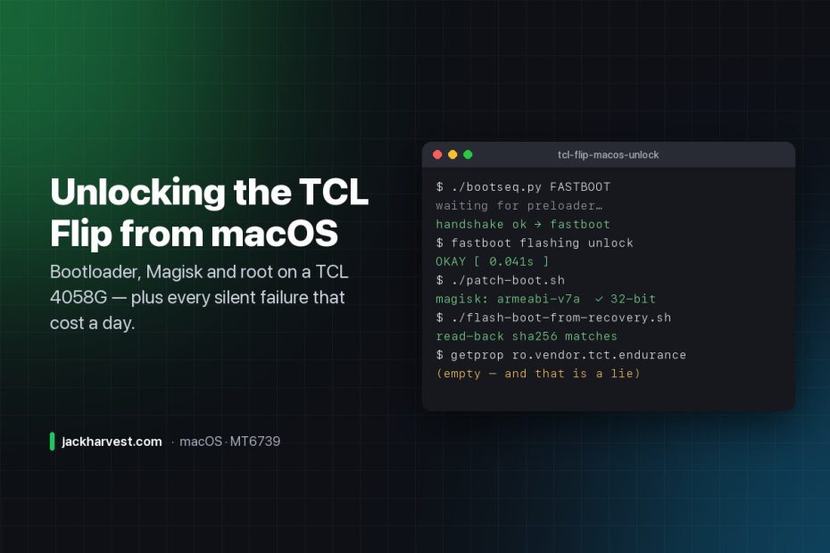Unlocking the TCL flip phone from macOS