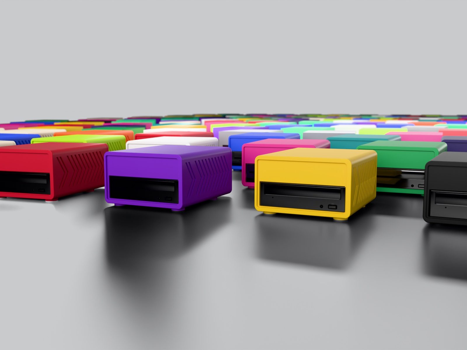 Riparr ripper boxes rendered in many different colours